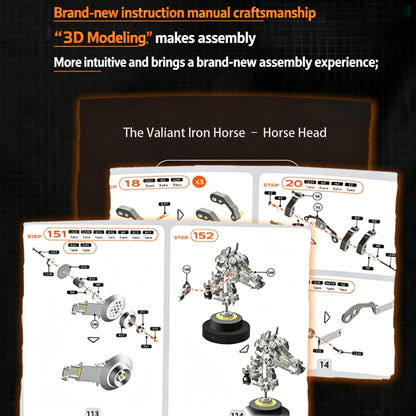 Premium Horse Head Metal Model Kit