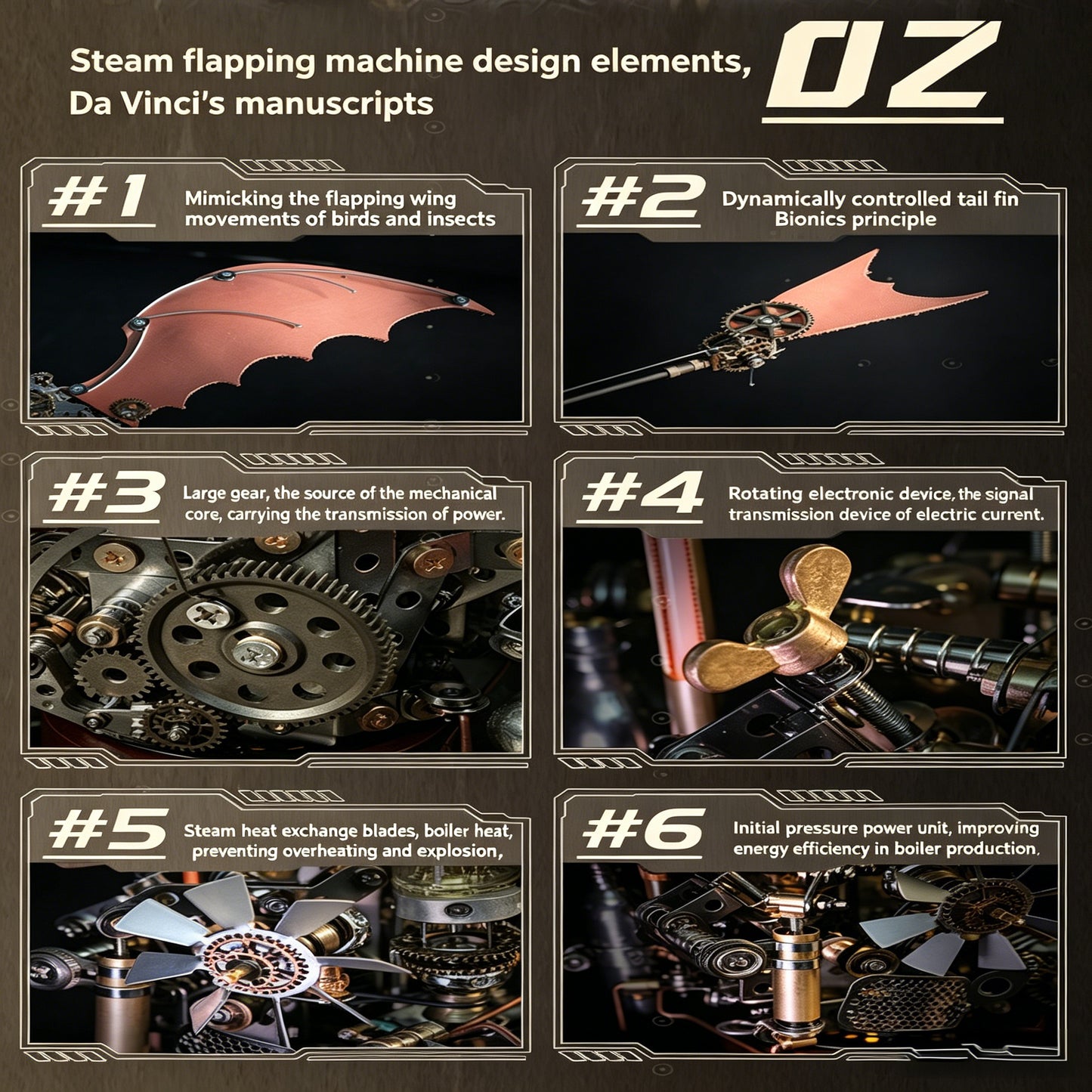 Steampunk Ornithopter Metal Model Kit