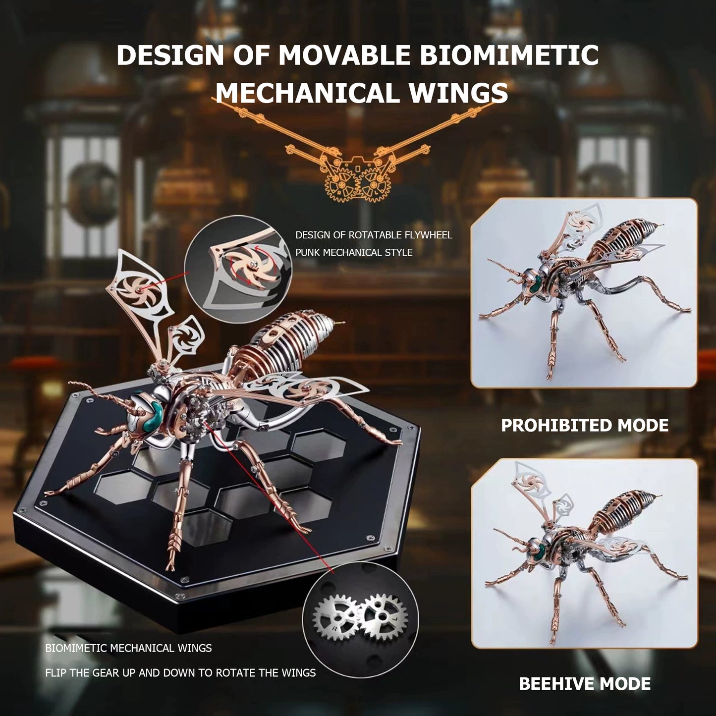 Mechanical Wasp Metal Model Kit