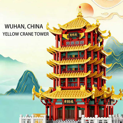 Yellow Crane Tower Building Set
